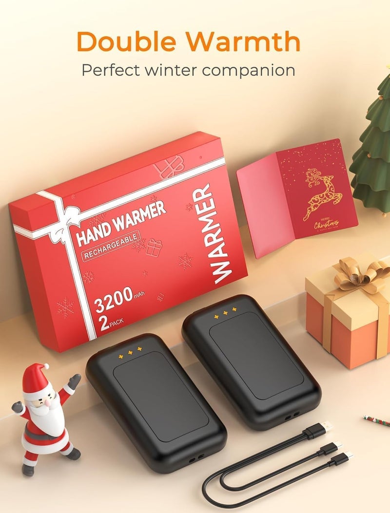Jerritte Electric Hand Warmers Rechargeable, Rechargeable Hand Warmer, Portable Hand Warmer for Outdoor Camping Hunting Golf Accessories, Gifts for Women Men - Image 3